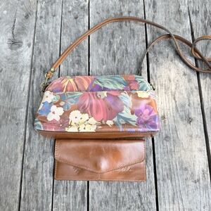 NEW Patricia Nash Baeza Leather‎ Crossbody Bag Summer Florals P215384 MSRP $139